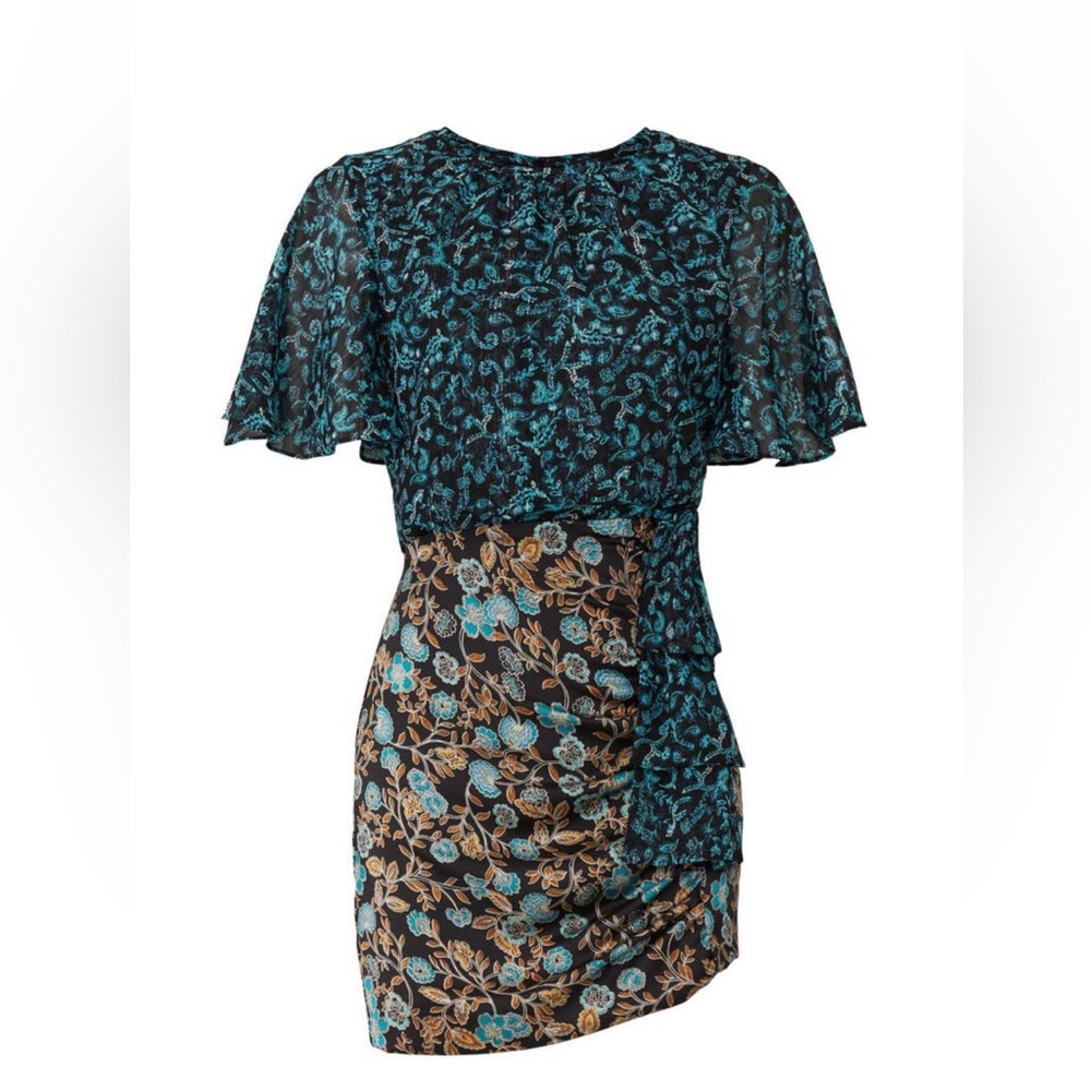 MISA Los Angeles Talia Mixed Print Dress
